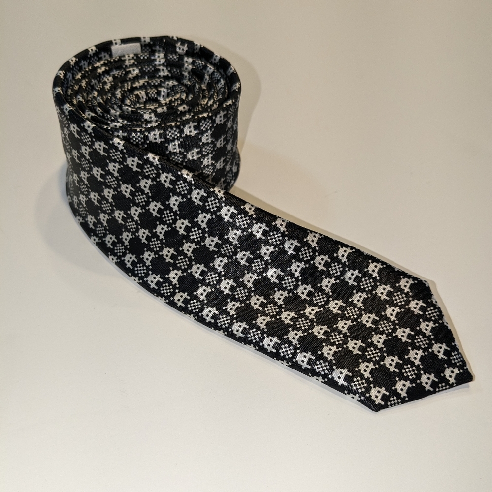 Black Tie Geek "Invaders" slim neck tie
